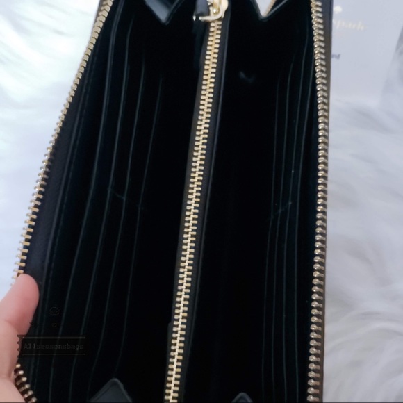 NWT Kate Spade Hyde Lane Stripe Black White Wallet - Picture 5 of 7